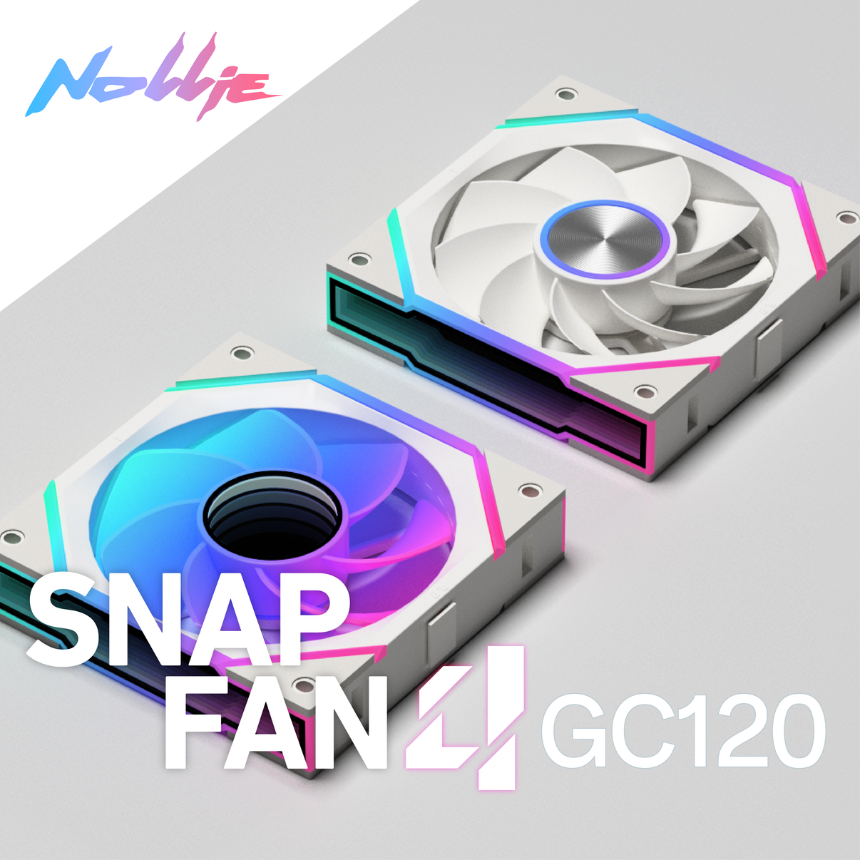 Nollie FAN GC120 ARGB Cooling Fan Modular Stackable Splicing PWM Silen