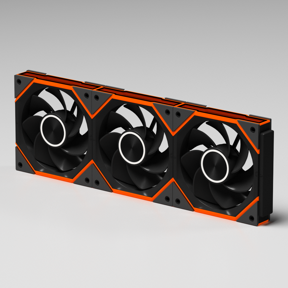 Nollie FAN GC120 ARGB Cooling Fan Modular Stackable Splicing PWM Silent 120mm RGB Fans 26LED