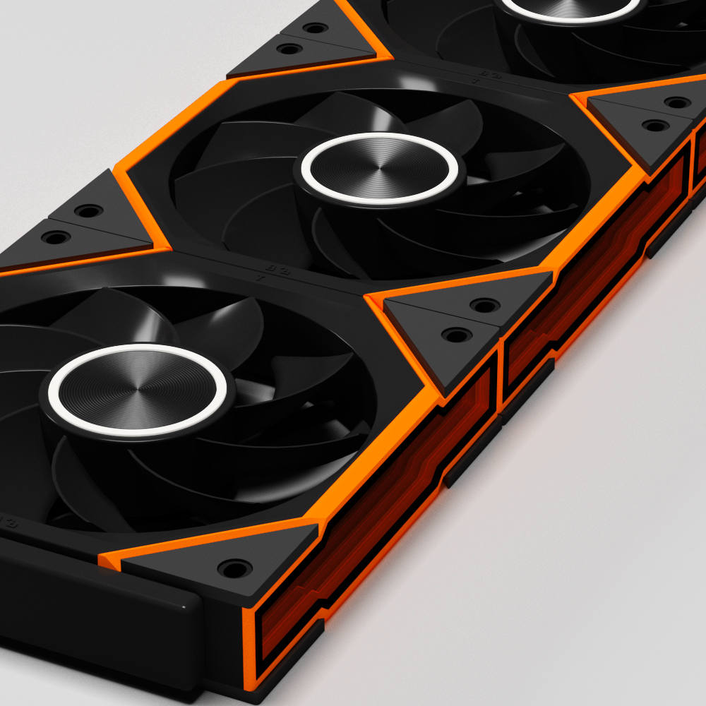 Nollie FAN GC120 ARGB Cooling Fan Modular Stackable Splicing PWM Silent 120mm RGB Fans 26LED